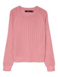 Vero Moda Sweter w kolorze jasnoróżowym rozmiar: L. Różowe swetry Vero Moda, l, bez wzorów, bez ramiączek. Za 87.45 zł.