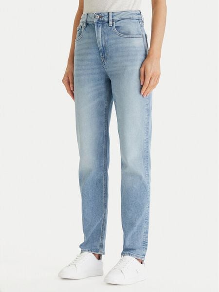 Calvin Klein Jeans Jeansy LV047F670G Niebieski Mom Fit. Niebieskie jeansy Calvin Klein Jeans, bez wzorów. Za 489.99 zł.