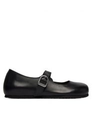Birkenstock Baleriny Santa Clarita 1030709 Czarny. Czarne baleriny Birkenstock, bez wzorów, ze skóry, bez obcasa. Za 599.99 zł.