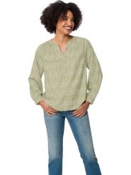 Heine Bluzka w kolorze zielonym rozmiar: 44. Zielone bluzki Heine, bez wzorów, bez kołnierzyka, bez ramiączek. Za 78.99 zł.