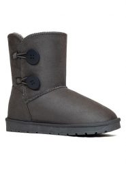 ISLAND BOOT Botki zimowe "Elisa" w kolorze antracytowym rozmiar: 38. Czarne botki Island Boot, na zimę, bez wzorów, z materiału, bez obcasa, bez zapięcia. Za 130.99 zł.