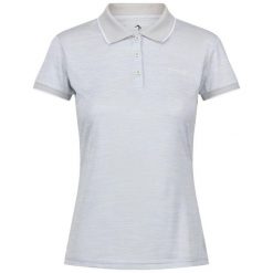 Koszulka turystyczna polo damska Remex II. Szare bluzki Regatta, bez wzorów, z materiału, bez kołnierzyka, bez ramiączek. W wyprzedaży za 73.00 zł.