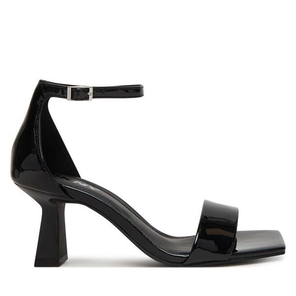 Sandały DKNY. Czarne sandały DKNY, bez wzorów, bez obcasa, na słupku, bez zapięcia. Za 579.99 zł.