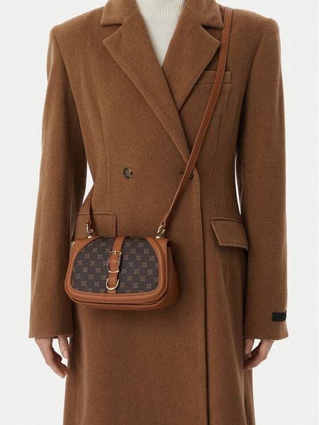 Nine West Torebka CEO-SILK LINE-KY500 Brązowy. Brązowe listonoszki Nine West, bez wzorów, ze skóry, bez dodatków. Za 199.99 zł.