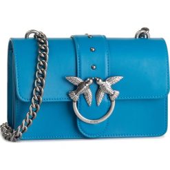 Torba PINKO - Mini Love Simply 4 AI 19-20 PLTT 1P21ED Y5FF Light Blue F23. Niebieskie torebki klasyczne Pinko, z aplikacjami, ze skóry, zdobione, bez dodatków. Za 1,069.00 zł.
