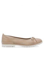 Clara Barson Baleriny WYL3653-1 Beżowy. Brązowe baleriny Clara Barson, bez wzorów, ze skóry, bez obcasa. Za 99.99 zł.