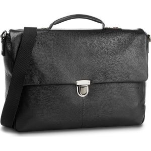 Torba na laptopa STRELLSON - Garret 4010002346 Black 900. Czarne torby na laptopa Strellson, bez wzorów, ze skóry. W wyprzedaży za 539.00 zł.