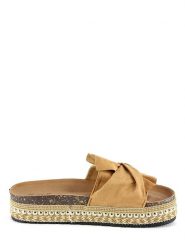 Sixth Sens Klapki w kolorze jasnobrązowym rozmiar: 39. Brązowe klapki Sixth Sens, bez wzorów, z otwartym noskiem, bez obcasa, na platformie. Za 109.52 zł.