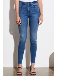 Wrangler Dżinsy "Heath" - Skinny fit - w kolorze niebieskim rozmiar: W26/L32. Niebieskie jeansy Wrangler, l, z aplikacjami, z podwyższonym stanem. Za 127.65 zł.