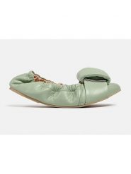 Loft37 Skórzane baleriny w kolorze zielonym rozmiar: 37. Zielone baleriny loft37, bez wzorów, bez obcasa. Za 304.99 zł.