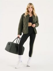 Legginsy z kontrastowym lampasem - wielobarwny. Legginsy Sinsay, l, bez wzorów. W wyprzedaży za 22.99 zł.
