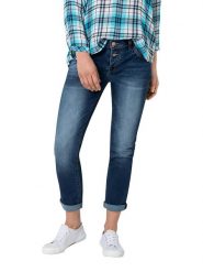 Timezone Dżinsy - Slim fit - w kolorze granatowym rozmiar: W27. Niebieskie jeansy Timezone, z aplikacjami. Za 136.45 zł.