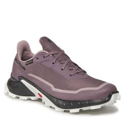 Buty do biegania Salomon. Fioletowe obuwie sportowe Salomon, z gore-texu, bez zapięcia, do biegania, gore-tex. Za 479.99 zł.