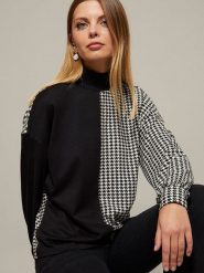 Cool and sexy Sweter w kolorze czarno-białym rozmiar: M. Białe swetry Cool and sexy, m, bez wzorów, bez ramiączek. Za 65.85 zł.