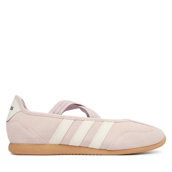 Baleriny adidas. Czerwone baleriny Adidas, bez wzorów, bez obcasa. Za 279.99 zł.
