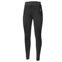 Legginsy do jazdy konnej damskie Start Kensington elastyczne, z pełnym lejem. Czarne legginsy START, l, bez wzorów. Za 212.99 zł.