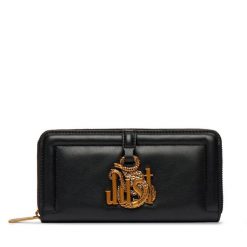 Portfel Just Cavalli. Czarne portfele Just Cavalli, bez wzorów. Za 439.99 zł.