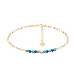 Bransoletka na kostkę z kamieniami SANTORINI. Żółte bransoletki Lilou, pozłacane. Za 249.00 zł.