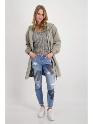 Monari Sweter w kolorze zielonym rozmiar: 38. Zielone swetry monari, bez wzorów, ze splotem, bez ramiączek. Za 121.45 zł.