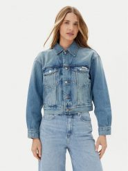 Calvin Klein Kurtka jeansowa LV047B075G Niebieski Regular Fit. Niebieskie kurtki Calvin Klein, xxl, bez wzorów, z bawełny, bez kaptura. Za 539.99 zł.