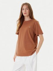 TWINSET T-Shirt 252TP2057 Brązowy Loose Fit. Brązowe t-shirty Twinset, m, bez wzorów, z bawełny, bez kołnierzyka, bez ramiączek. Za 419.99 zł.