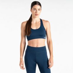 Don't Sweat It damski sportowy stanik. Niebieskie bielizna sportowa Dare 2b, s, bez wzorów, ze skóry. W wyprzedaży za 69.99 zł.