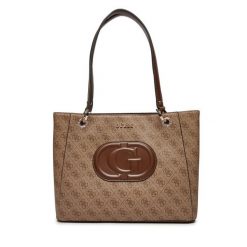 Torebka Guess. Brązowe torebki klasyczne Guess, z aplikacjami, bez dodatków. Za 379.99 zł.