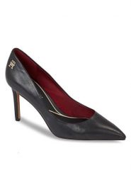 Tommy Hilfiger Szpilki Essential Pointed Pump FW0FW07533 Czarny. Czarne szpilki TOMMY HILFIGER, bez wzorów, ze skóry, bez obcasa, na szpilce, bez zapięcia. Za 349.99 zł.