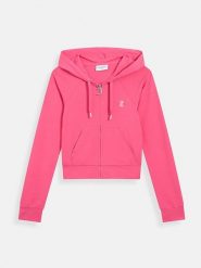 Juicy Couture Bluza w kolorze różowym rozmiar: XS. Różowe bluzy Juicy Couture, xs, bez wzorów, bez kaptura. Za 217.99 zł.