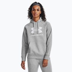Bluza Damska Z Kapturem Sportowa Under Armour Rival Fleece Big Logo Hdy. Szare bluzy Under Armour, bez wzorów, z kapturem. W wyprzedaży za 163.50 zł.