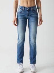 LTB Dżinsy "Vilma" - Slim fit - w kolorze niebieskim rozmiar: W25/L32. Niebieskie jeansy LTB, l, z aplikacjami. Za 88.02 zł.