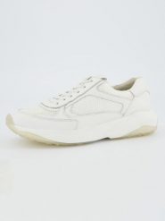 Paul Green Skórzane sneakersy w kolorze białym rozmiar: 38. Białe trampki Paul Green, bez wzorów, bez zapięcia. Za 428.07 zł.