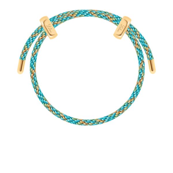 Bransoletka Liana, pozłacana, wielokolorowa w niebieskich odcieniach. Niebieskie bransoletki Lilou, pozłacane. Za 149.00 zł.