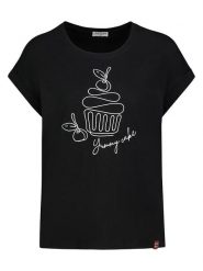 Eight2Nine Koszulka w kolorze czarnym rozmiar: XS. Czarne bluzki Eight2Nine, xs, bez wzorów, z bawełny, bez kołnierzyka, bez ramiączek. Za 47.71 zł.