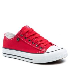 Trampki Big Star Shoes. Czerwone trampki BIG STAR SHOES, bez wzorów, bez zapięcia. Za 99.99 zł.