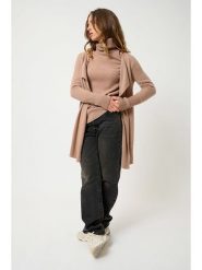AUTHENTIC CASHMERE Kaszmirowy kardigan "Chésery" w kolorze beżowym rozmiar: M. Brązowe kardigany AUTHENTIC CASHMERE, m, bez wzorów, z kaszmiru. Za 478.99 zł.