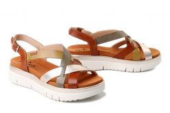 PIKOLINOS Palma W4N-0650C1 brandy-cit, sandały damskie. Brązowe sandały Pikolinos, bez wzorów, bez obcasa, bez zapięcia. Za 544.90 zł.
