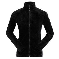 Bluza damska polarowa Alpine Pro Lomma bardzo ciepła. Czarne bluzy Alpine Pro, bez wzorów, z polaru, bez kaptura. W wyprzedaży za 199.00 zł.