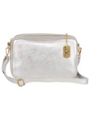 Anna Morellini Skórzana torebka "Pippa" w kolorze srebrnym - 25 x 16 x 6 cm rozmiar: onesize. Szare torby na ramię Anna Morellini, bez wzorów, z materiału, na ramię, bez dodatków. Za 217.99 zł.