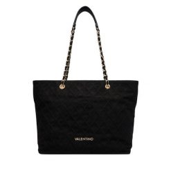 Torebka Valentino. Czarne shopper Valentino, bez wzorów, bez dodatków. Za 749.99 zł.