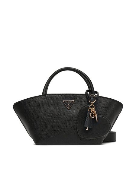 Guess Torebka Bolena Mini HWZG92 07760 Czarny. Czarne torebki klasyczne Guess, z aplikacjami, ze skóry, bez dodatków. Za 319.99 zł.