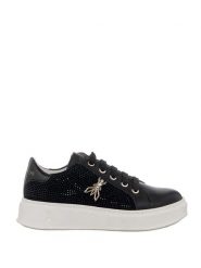 Patrizia Pepe Skórzane sneakersy w kolorze czarnym rozmiar: 36. Czarne trampki Patrizia Pepe, bez wzorów, bez zapięcia. Za 279.78 zł.