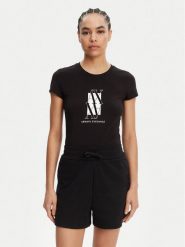 Armani Exchange T-Shirt XW000511 AF11929 UC001 Czarny Slim Fit. Czarne t-shirty Armani Exchange, s, bez wzorów, z bawełny, bez kołnierzyka, bez ramiączek. Za 189.99 zł.