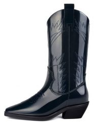 Loft37 Skórzane kowbojki w kolorze granatowym rozmiar: 35. Niebieskie kozaki loft37, na zimę, bez obcasa, bez zapięcia. Za 608.99 zł.