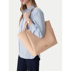 Torebka MEXX. Brązowe shopper Mexx, bez wzorów, bez dodatków. Za 189.99 zł.