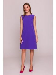 Stylove Sukienka w kolorze fioletowym rozmiar: XL. Różowe sukienki Stylove, na co dzień, xl, bez wzorów, bez kołnierzyka, bez ramiączek, mini, proste. Za 251.45 zł.