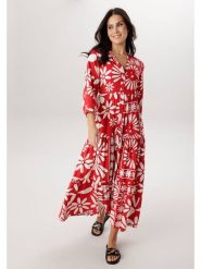 Aniston Sukienka w kolorze czerwono-białym rozmiar: 44. Czerwone sukienki Aniston, bez wzorów, z wiskozy, bez kołnierzyka, bez ramiączek, maxi. Za 217.99 zł.