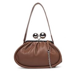 Torebka Weekend Max Mara. Brązowe torebki klasyczne Weekend Max Mara, bez wzorów, bez dodatków. Za 2,084.00 zł.