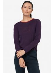 Super.natural Koszulka "Logo" w kolorze fioletowym rozmiar: XS. Różowe bluzki super.natural, xs, bez wzorów, z wełny, bez kołnierzyka, bez ramiączek. Za 152.99 zł.