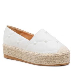 Espadryle DeeZee. Białe espadryle DeeZee, bez wzorów, bez obcasa, bez zapięcia. Za 119.99 zł.